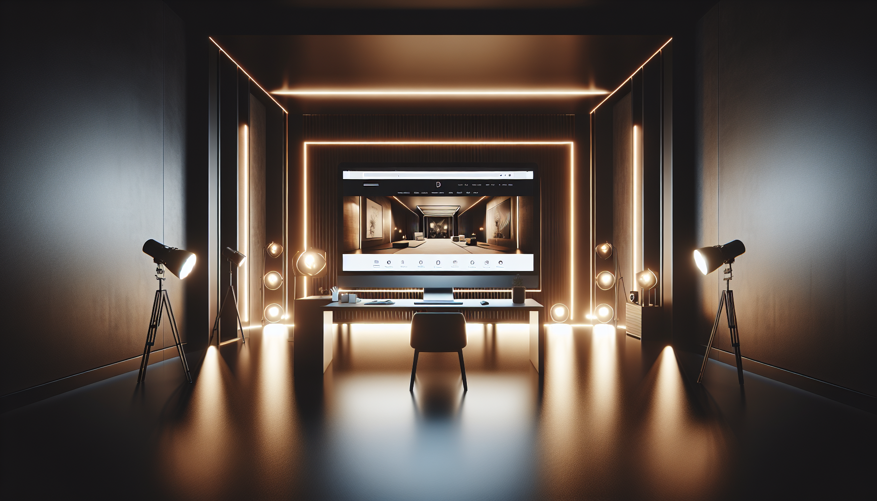 Modern web design workspace